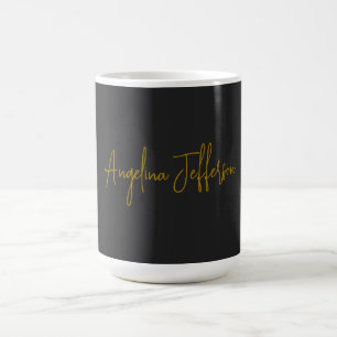 Namens-Kalligrafie professionell elegant goldfarbe Kaffeetasse