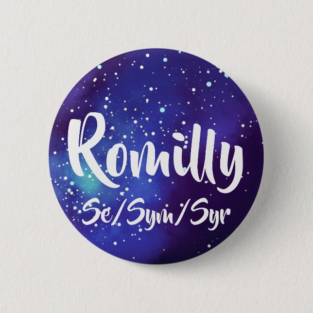 Namens_ + Pronomen-kundengerechte Galaxie Button (Vorderseite)