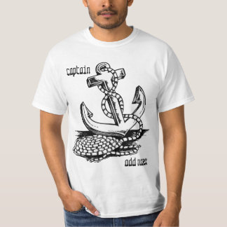 Namensankert-shirts personalisierten Bootskapitäns T-Shirt