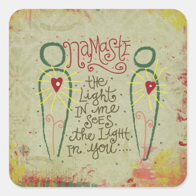 Namensaufkleber Quadratischer Aufkleber (Vorderseite)