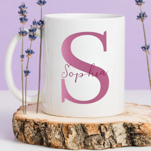 Namensbecher mit initialisiertem personalisiertem kaffeetasse