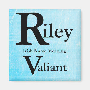 Namensbedeutungs-Magnet: Riley bedeutet Helden Magnet