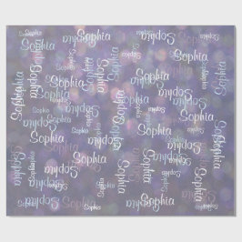 Namenscollagen-Geschenk-Schablone Geschenkpapier