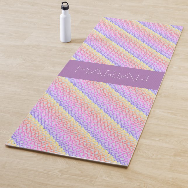 Namensfarben mit Individuelle Name Yogamatte (Beispiel)