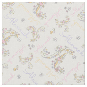 Namensgewebe Monogramm Alannah Buchstaben A Stoff