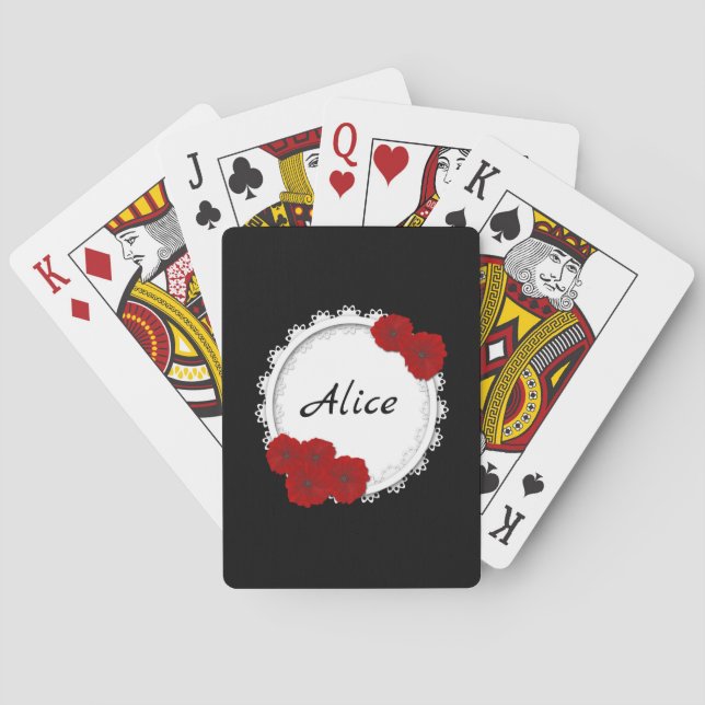 Namenskarten , persönliche , farbige spielkarten (Rückseite)