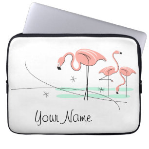 Namenslaptophülse des Flamingo-Trios 3 Laptopschutzhülle