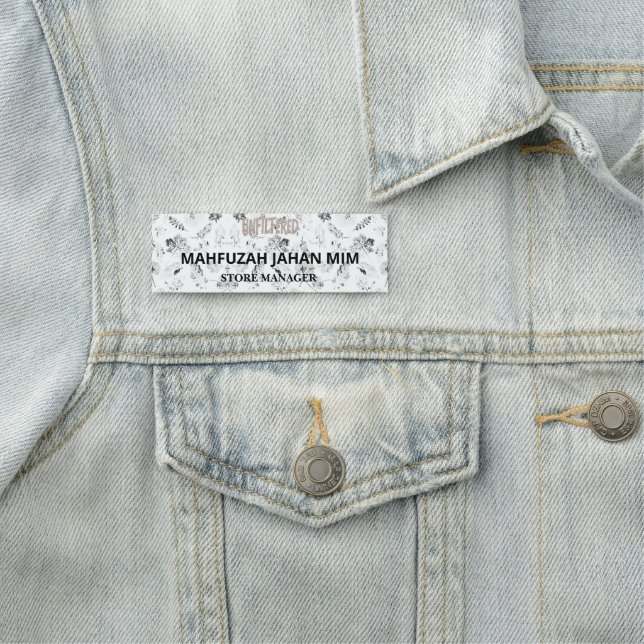 Namensmarken in Gravur | Magnetic Conference ID Namensschild (Beispiel)