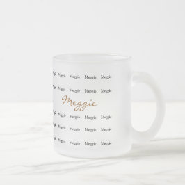 Namensmuster personalisiert mattglastasse