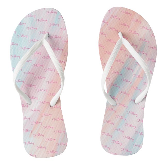 Namensmuster Slim Strap Mit Monogramm Flip Flops (Fußbett)