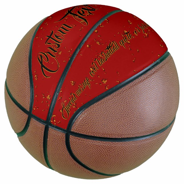 Namensnotierung für Rote Brandspuren Basketball (angewinkelt)