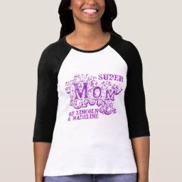 Namenspitze der SuperMama dekorative lila Kinder T-Shirt