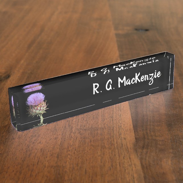 Namensplatte - Fleck mit Name Namensplakette (Seite)