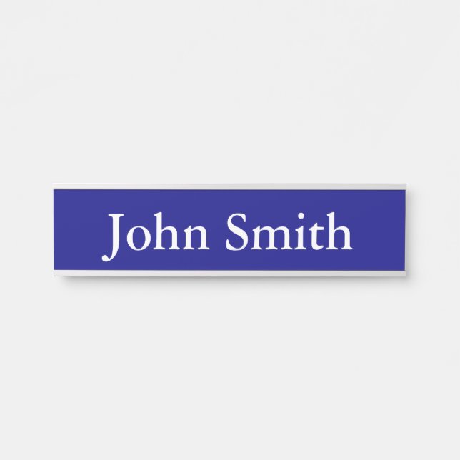 Namensplatte, Standard (2" x 8"), Silber Türschild (Vorderseite )