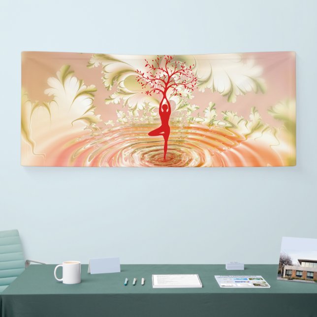 Namensquotenbaum des Lebens Zen-Yoga Banner (Messe)