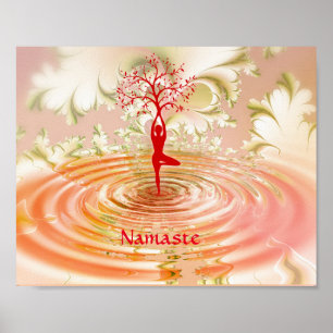 Namensquotenbaum des Lebens Zen-Yoga Poster
