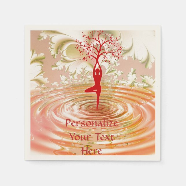 Namensquotenbaum des Lebens Zen-Yoga Serviette (Vorderseite)
