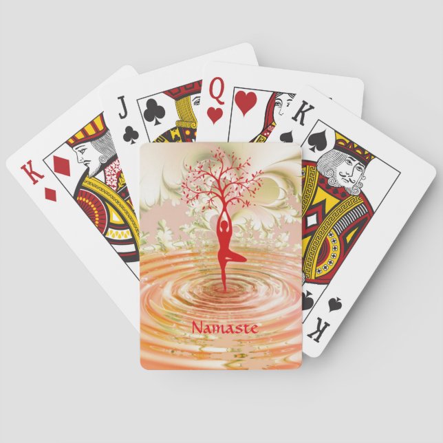 Namensquotenbaum des Lebens Zen-Yoga Spielkarten (Rückseite)