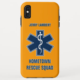 Namensschablone des Sanitäter-EMT iPhone XS Max Hülle