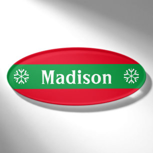 Namensschild-Abzeichen für Weihnachtsgeschenk-Par Namenschild