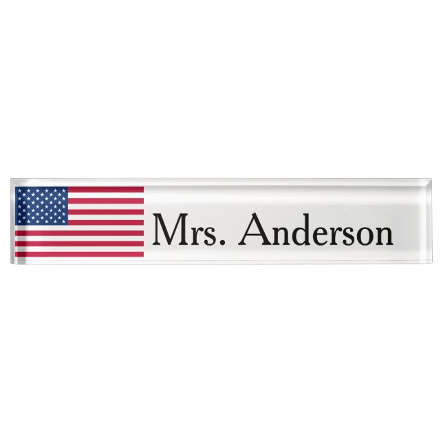 Namensschild der amerikanischen Flagge Namensplakette (Vorderseite)