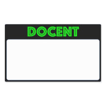 Namensschild-Dozent