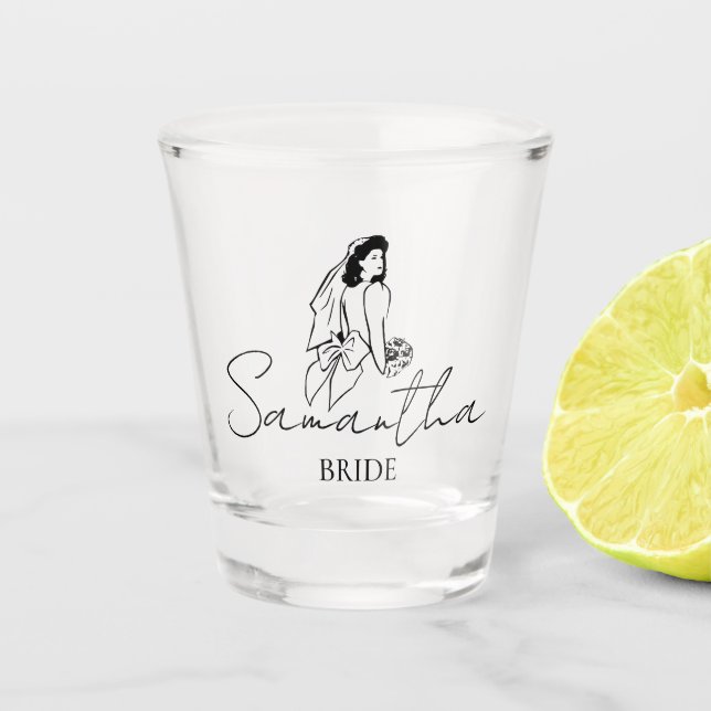 Namensschild für benutzerdefinierte Brücken Schnapsglas (Vorderseite)