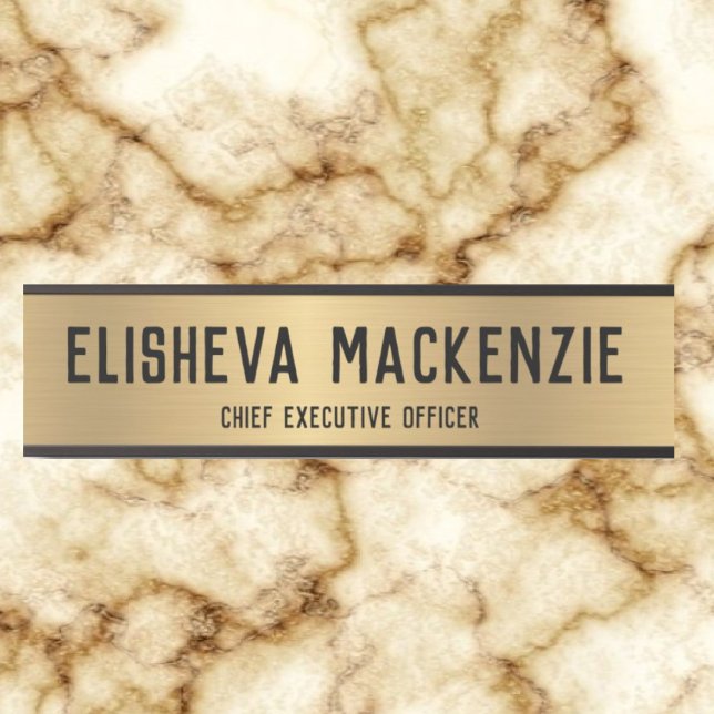 Namensschild für Bürogebäude - Gold und Schwarz (Von Creator hochgeladen)