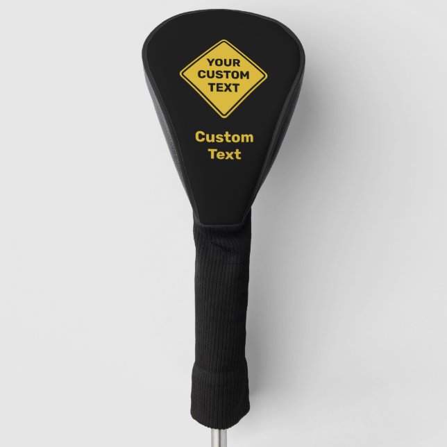 Namensschild für die benutzerdefinierte Warnung Di Golf Headcover (Vorderseite)