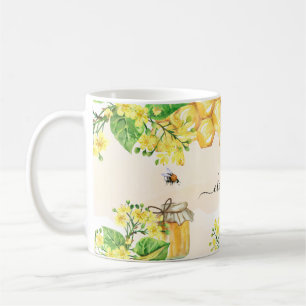 Namensschild für Hummeln, Honigblütenblätter Kaffeetasse