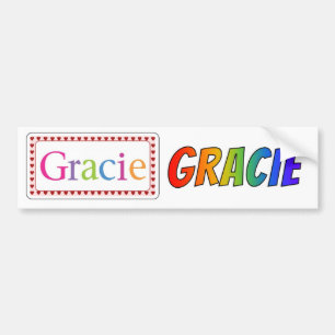 Namensschild Gracie Aufkleber Autoaufkleber