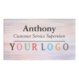 Namensschild Magnet Custom Logo Mitarbeiter Person Namenschild
