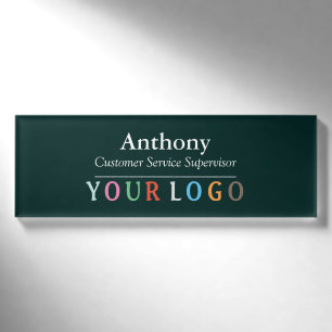 Namensschild Magnet Custom Logo Mitarbeiter Person Namenschild