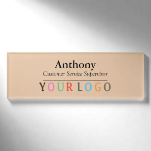 Namensschild-Magnet mit individuellem Logo für Mit Namenschild
