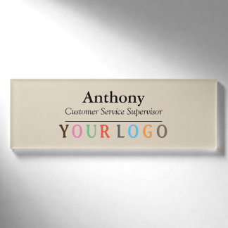 Namensschild-Magnet mit individuellem Logo für Mit Namenschild