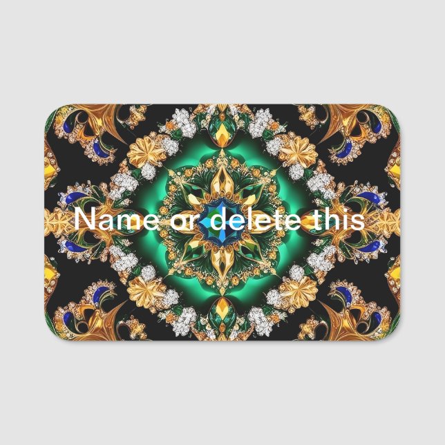 Namensschild mit brasilianischen Farben (Vorderseite)