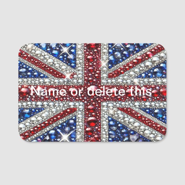 Namensschild mit Britischen Farben (Vorderseite)