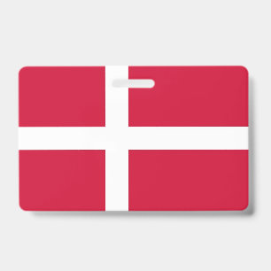 Namensschild mit der Flagge von Dänemark Ausweis