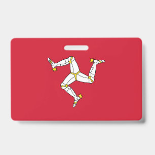 Namensschild mit Flagge der Isle of Man, Vereinigt Ausweis
