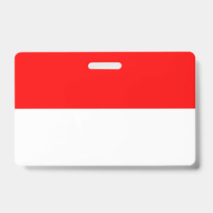 Namensschild mit Flagge Indonesiens Ausweis