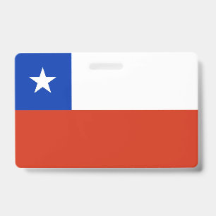 Namensschild mit Flagge von Chile Ausweis
