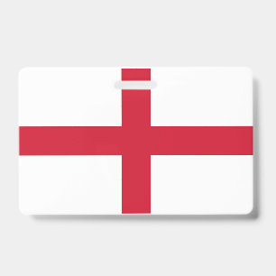 Namensschild mit Flagge von England, Vereinigtes K Ausweis