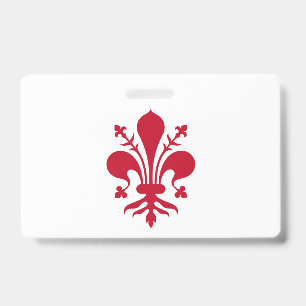 Namensschild mit Flagge von Florenz Ausweis