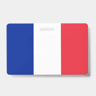 Namensschild mit Flagge von Frankreich Ausweis