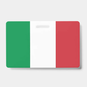 Namensschild mit Flagge von Italien Ausweis