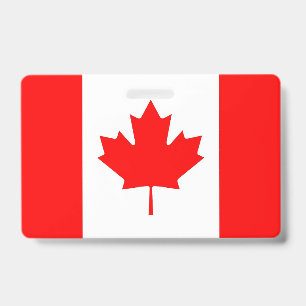 Namensschild mit Flagge von Kanada Ausweis