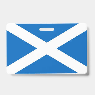 Namensschild mit Flagge von Schottland, Vereinigte Ausweis
