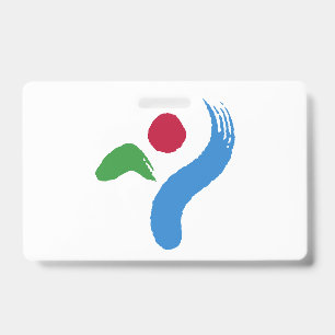 Namensschild mit Flagge von Seoul, Südkorea Ausweis