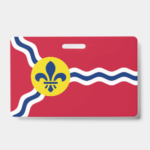Namensschild mit Flagge von St. Louis Ausweis