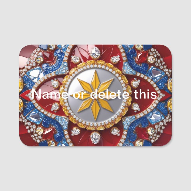 Namensschild mit kolumbianischen Farben (Vorderseite)